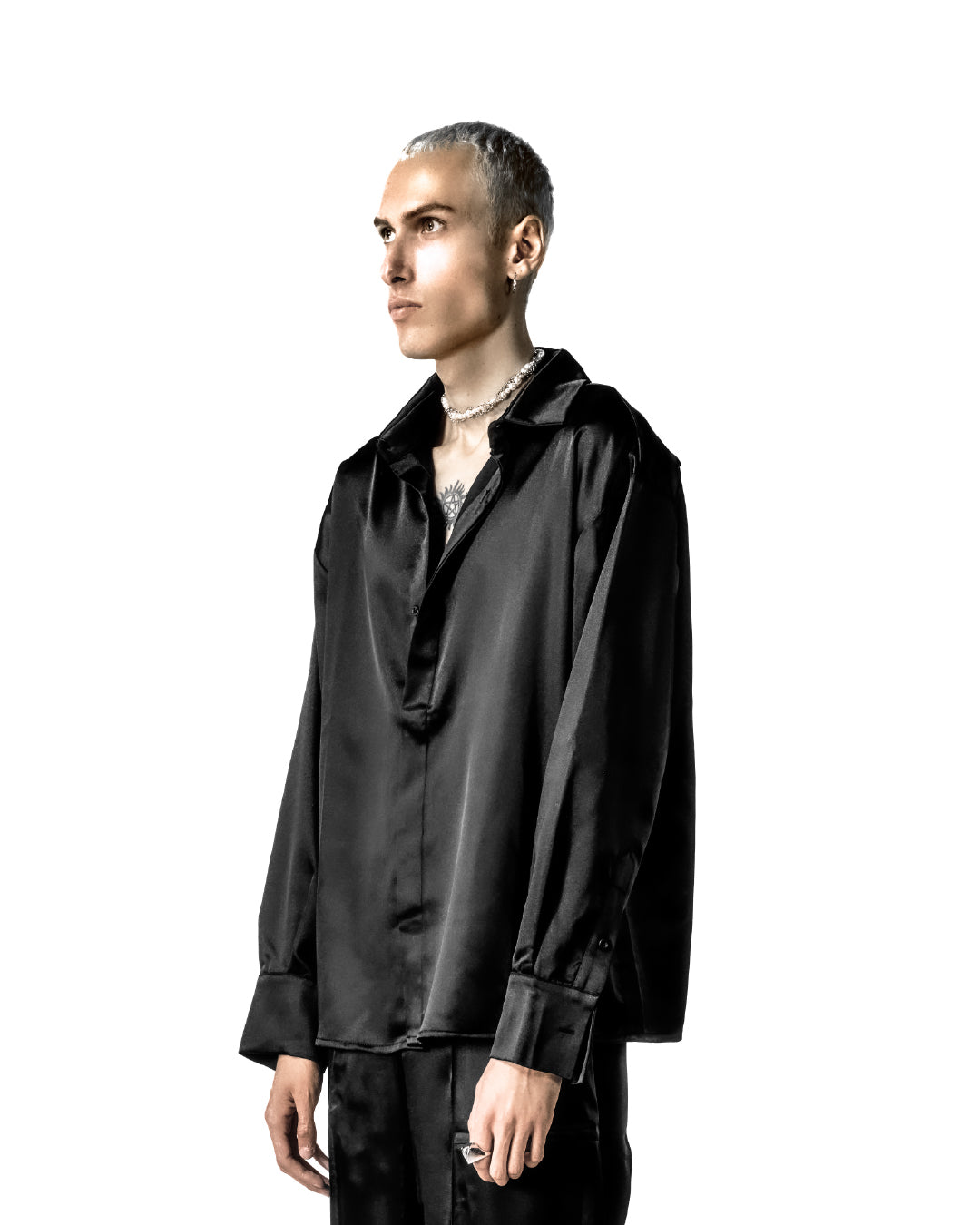 LOOSE SATIN SHIRT