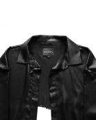 TORN BACK SATIN SHIRT